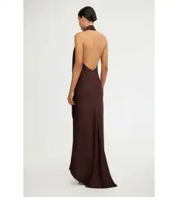 Significant Other Adriana Halter Gown Chocolate Size 6 for rent on The Volte - image 4
