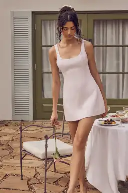 Meshki Beth Tweed Mini Dress in Fairy Floss Pink Size XS / AU 6 for rent on The Volte - image 1