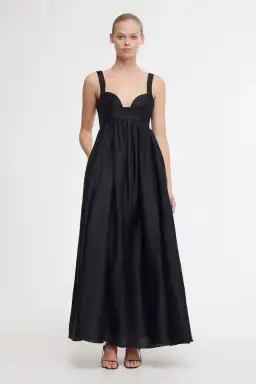 Acler Sandgate Midi Dress Black Size 12