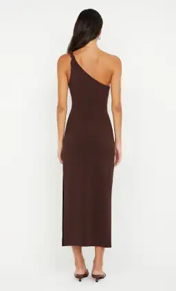 Bec & Bridge Ariven Asym Midi Dress in Dark Chocolate 10 for rent on The Volte - image 2