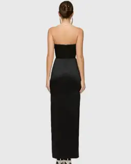 House of CB Adrienne Corset Dress Maxi Black Size AU 8 for rent on The Volte - image 2