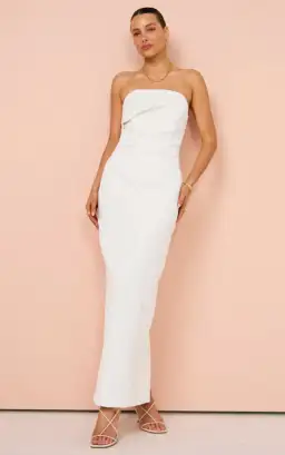Manning Cartell Fast Forward Strapless Dress in White Size AU 8