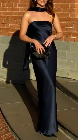 Reformation Oren Dress Maxi Navy Size AU 8