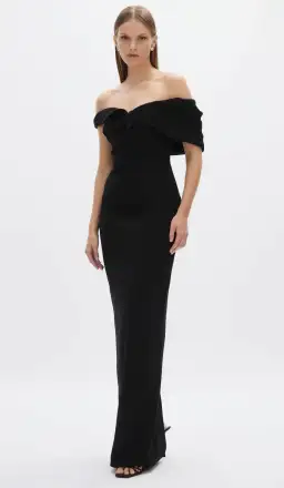 Rachael Gilbert Mattie Full Length Gown Black Size 8