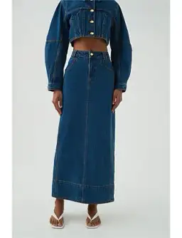 Phoenix Denim Midi Skirt