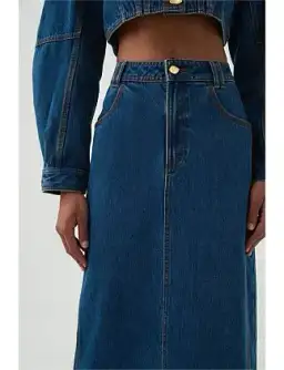 Phoenix Denim Midi Skirt