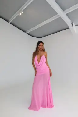 Natalie Rolt Dimity Maxi Gown Candy Pink Size 0 / Size Au 6 for rent on The Volte - image 2