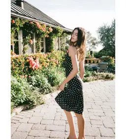 Realisation Par The Cassidy Dress in Black Polka Dot Print Size S / AU 8 for rent on The Volte - image 2