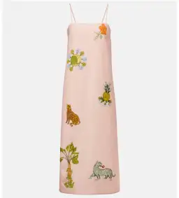 Alemais Hazel Printed Linen Blend Maxi Dress in Pink Size 10 for rent on The Volte - image 5
