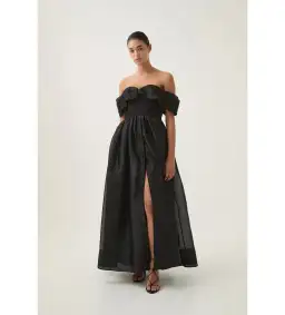 Aje Cordelia Corset Maxi Dress in Black Size S / AU 8