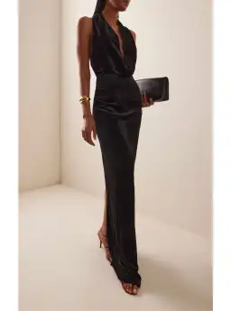 Rachel Gilbert Martin Plunge Maxi Dress in Black Size 1 / AU 8 for rent on The Volte - image 1