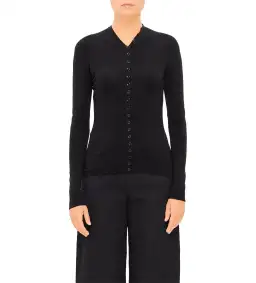 Alexander Wang Long Sleeve High Neck Cardigan Black One Size for rent on The Volte - image 2