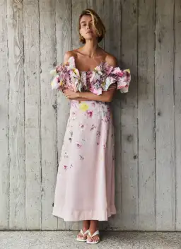 Aje Misha Maxi Dress Floral Pink Size 10 for rent on The Volte - image 1