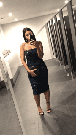 Misha Collection Petra Dress Navy Size 8