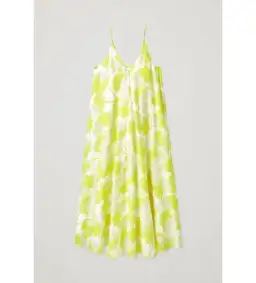 COS Long Slip Midi Dress Yellow Print Size 8 (fits up to small 10) for rent on The Volte - image 6