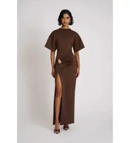 Eliya The Label Aldo Maxi Dress Chocolate Size 12 for rent on The Volte - image 2