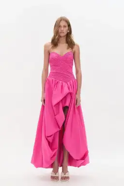 Aje Estelle Gown Cerise Maxi Pink Size AU 6 for rent on The Volte - image 1