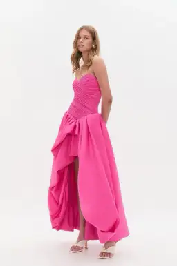 Aje Estelle Gown Cerise Maxi Pink Size AU 6 for rent on The Volte - image 2