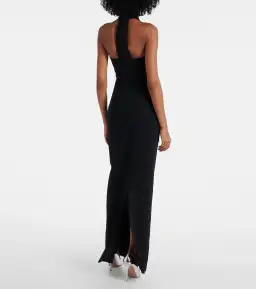 Rebecca Vallance Starlight Embellished Feather Trimmed Gown in Black Size AU 8 for rent on The Volte - image 2