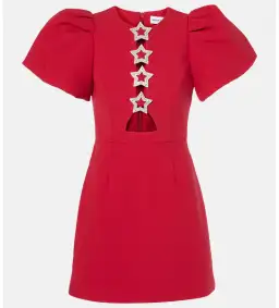 Rebecca Vallance Akari Puff Sleeve Mini Dress Red Size 12