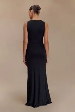 MESHKI Beck Plunge Maxi Dress Black Size 8 for rent on The Volte - image 2
