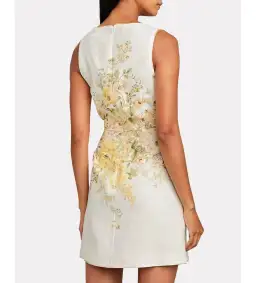 Zimmermann Amelie Cut Out Mini Dress Ivory Garden Floral Size 1 AU 10 for rent on The Volte - image 3