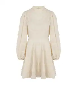 Zimmermann Ladybeetle Spliced Mini Dress Ivory Size 0 AU 8 for rent on The Volte - image 3