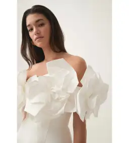 Aje Etta Mini Dress Ivory Size AU 12 for rent on The Volte - image 4