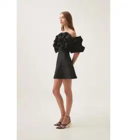 Aje Etta Mini Dress Black Size AU 16 for rent on The Volte - image 2