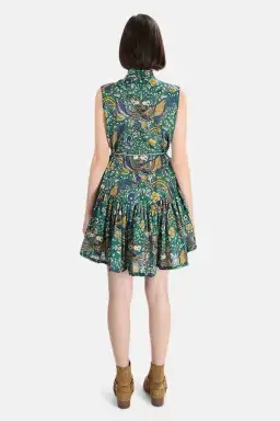 Zimmermann Edie Drop Waist Mini Dress Green Size AU 8 for rent on The Volte - image 2
