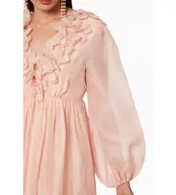 Zimmermann  The Lovestruck Garland Midi Dress in Pink Size 2/ AU 12 for rent on The Volte - image 2