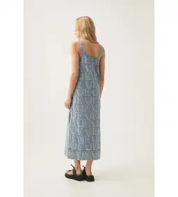 Aje Nostalgia Denim Midi Dress Coastal Logo Wash Size AU 12 for rent on The Volte - image 3