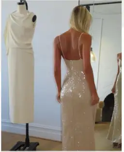 Manning Cartel  Light Angles Slip Dress Gold Size 8 for rent on The Volte - image 2