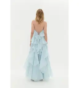 Aje Pandorea Layered Maxi Dress Silver Blue Size AU 10 for rent on The Volte - image 4