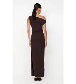 Bec & Bridge Leora Asym Maxi Dress Dark Chocolate Size AU 10 for rent on The Volte - image 5