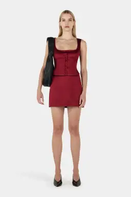 Rowena Corset Top Red Dahlia