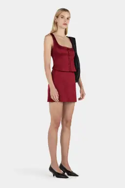 Rowena Corset Top Red Dahlia