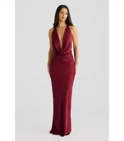 Melani The Label Josefina Maxi Dress in Shiraz Size AU 8