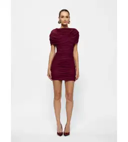 Effie Kats Phoenix Mini Dress in Burgandy Size AU 8 for rent on The Volte - image 1