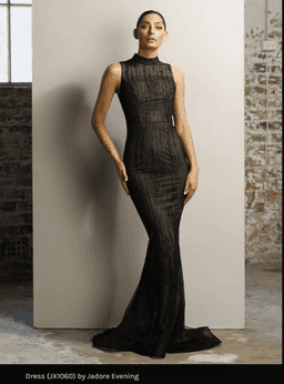Jadore black evening gown size 10 for rent on The Volte - image 1