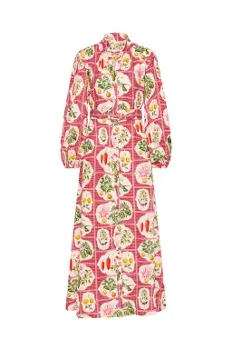Palm Noosa Noddy Shirt Dress Pink Citrus Tile Size AU 10 for rent on The Volte - image 2