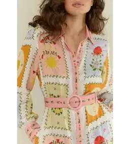 Palm Noosa Aria Dress in Siesta Tile Print Size AU 12 for rent on The Volte - image 5