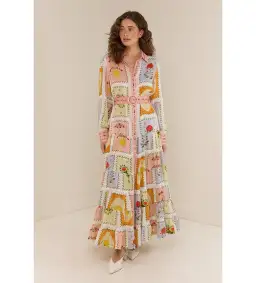 Palm Noosa Aria Dress in Siesta Tile Print Size AU 12 for rent on The Volte - image 1