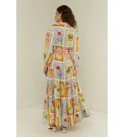 Palm Noosa Aria Dress in Siesta Tile Print Size AU 12 for rent on The Volte - image 4