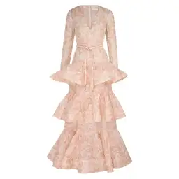 Zimmermann Matchmaker V Neck Maxi Gown in Pink Size 2 / Size AU 12 for rent on The Volte - image 4
