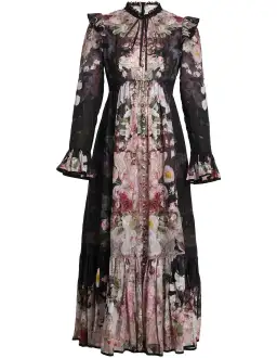 Zimmermann Dancer Tie Neck Midi Dress Floral Size 1 / AU 10 for rent on The Volte - image 3