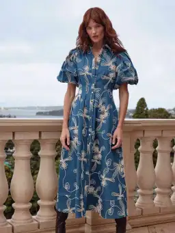 Sheike Hazel Denim Midi Dress Size AU 12 for rent on The Volte - image 1