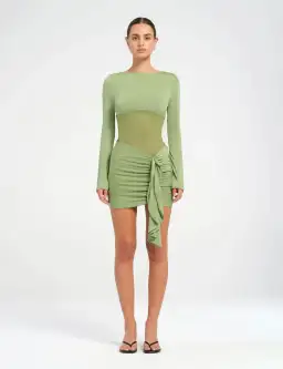 Benni Juni Mini Dress in Grass Size AU 6 for rent on The Volte - image 1