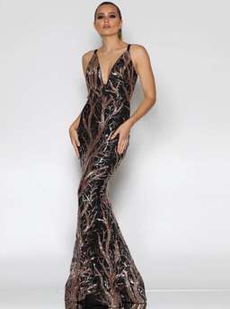 Jadore Sequin Mermaid Dress size 6 for rent on The Volte - image 2