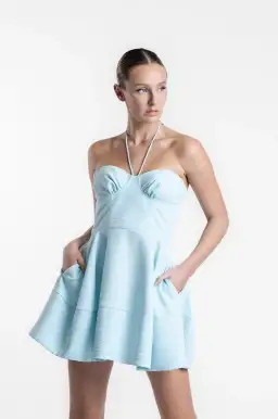 One Fell Swoop Evelyn Mini Dress Dove Size AU 10 for rent on The Volte - image 7